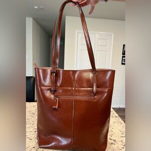 Kattee Genuine Leather Tote Shoulder Handbag with Organizer